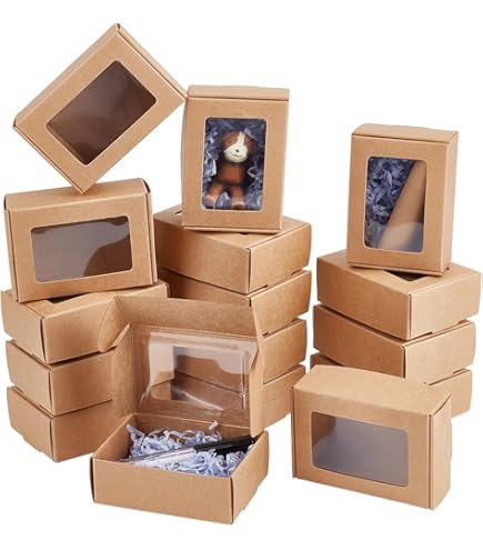 Amazon.co.jp: BENECREAT 18点 ギフトボックス 正方形 ブラウン